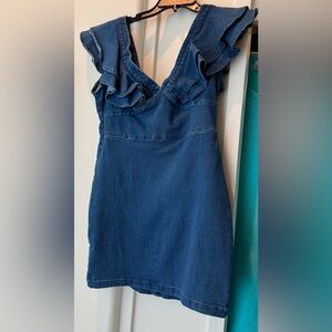 Flying Tomato Blue Denim Dress